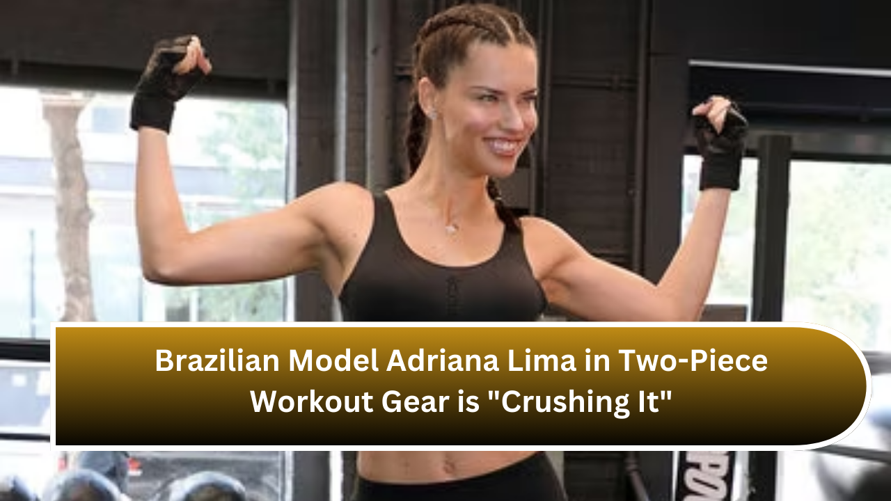 Brazilian Model Adriana Lima in Two-Piece Workout Gear is Crushing It